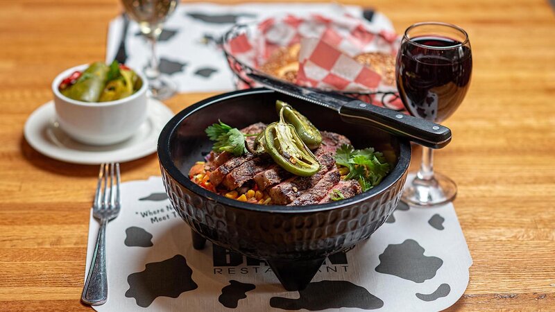 South of the border steak bowl entree