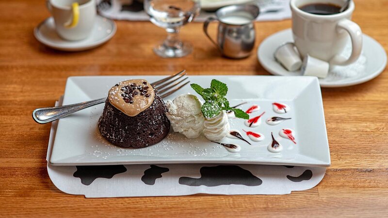 Chocolate lava cake dessert